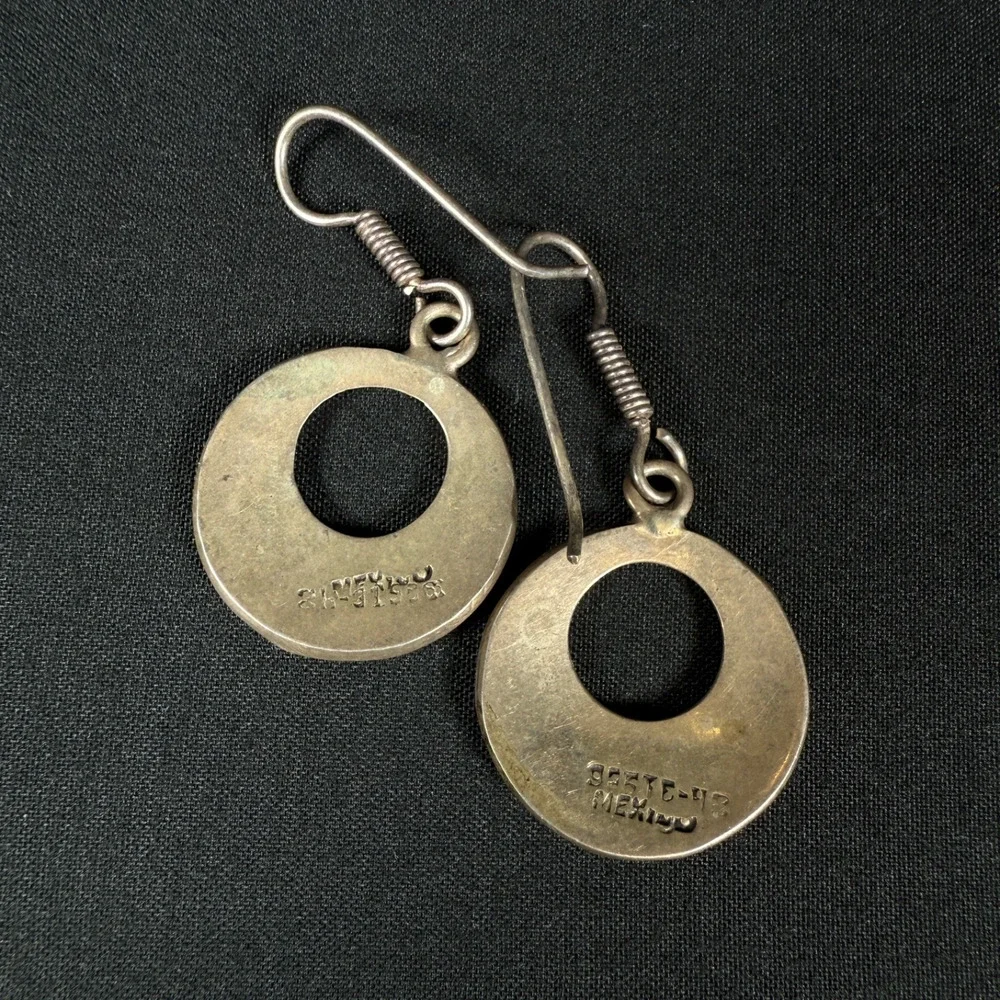 925 Sterling Silver Mexico vintage Earrings Handmade